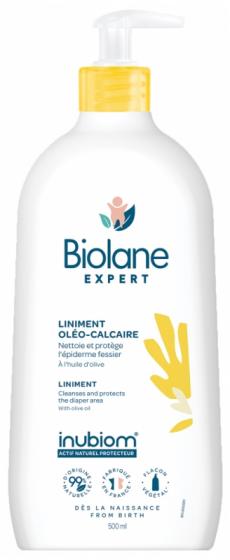 Liniment oléo-calcaire à l'huile d'olive Biolane Expert - flacon-pompe de 500 ml