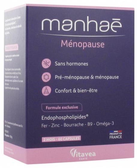 Manhaé féminité ménopause Vitavea - boite de 60 capsules