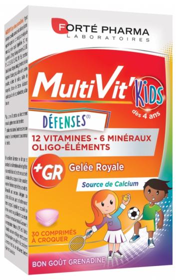 Multivit'Kids Défenses Forte Pharma - boîte de 30 comprimés à croquer