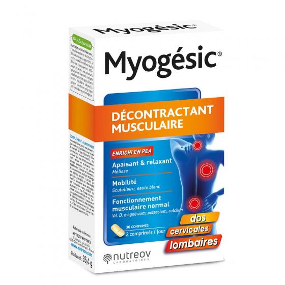 Myogésic décontractant musculaire Nutreov - boîte de 30 comprimés