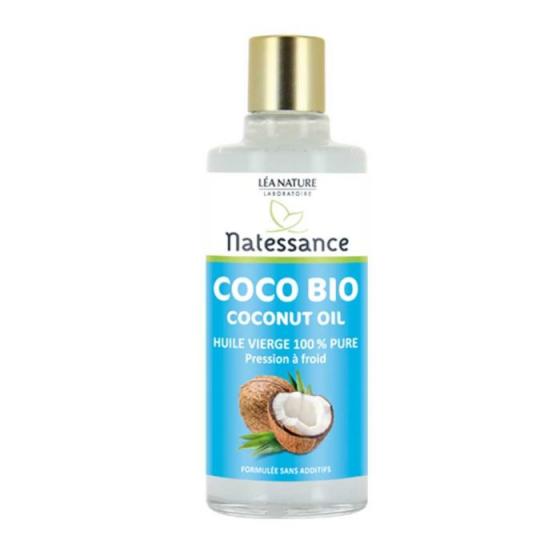 Natessance coco Bio huile vierge 100% pure Léa Nature - flacon de 100 ml