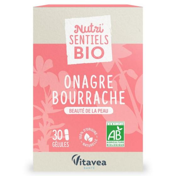Nutri'sentiels Onagre bourrache bio Vitavea - boîte de 30 gélules