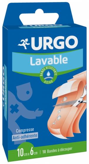 Bande lavable résistante à l'eau Urgo - 10 bandes à découper 10cm x 6cm