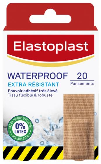 Pansement extra résistant waterproof Elastoplast - boîte de 20 pansements