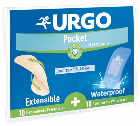 Pansements anti-adhérents Urgo Pocket - 20 pansements