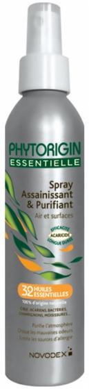 Phytorigin Essentielle Spray assainissant & purifiant aux 32 huiles essentielles Novodex - spray de 200 ml
