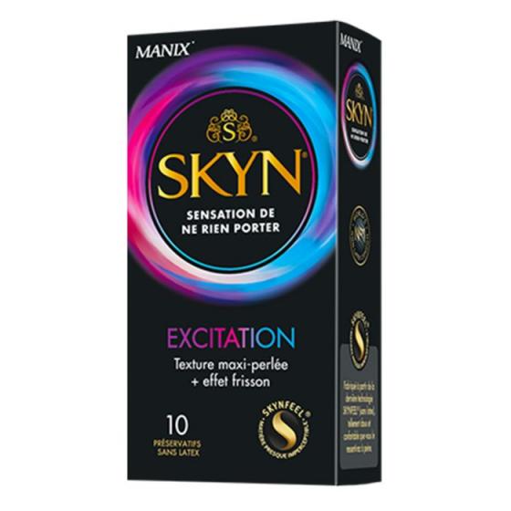 Préservatifs Skyn Excitation sans latex Manix - boîte de 10 préservatifs
