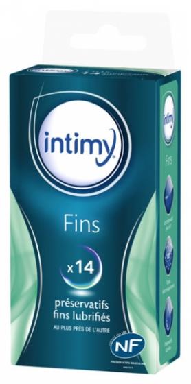 Préservatifs fins lubrifiés Intimy - boite de 14 préservatifs