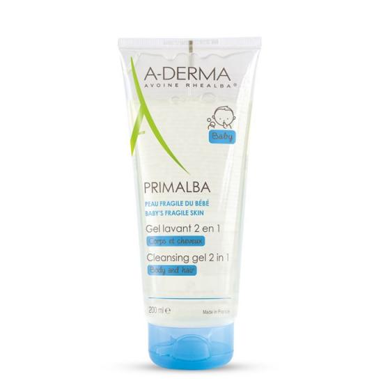 Primalba gel lavant 2 en 1 corps et cheveux A-Derma - tube de 200 ml