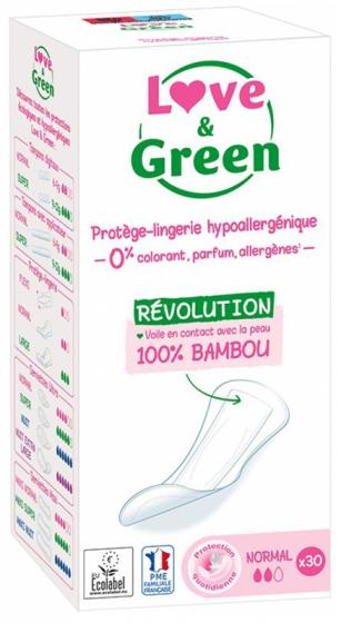 Protège-lingerie hypoallergénique Normal Love & Green - 30 protèges-slips