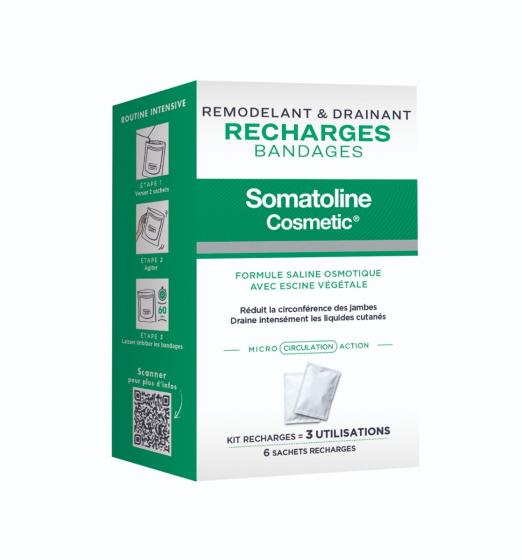 Recharges Bandages remodelants & drainants Somatoline Cosmetic - boîte de 6 recharges
