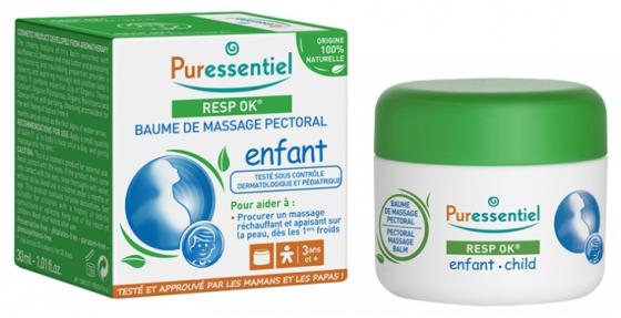 Resp OK baume de massage pectoral enfant Puressentiel - Pot de 60 ml