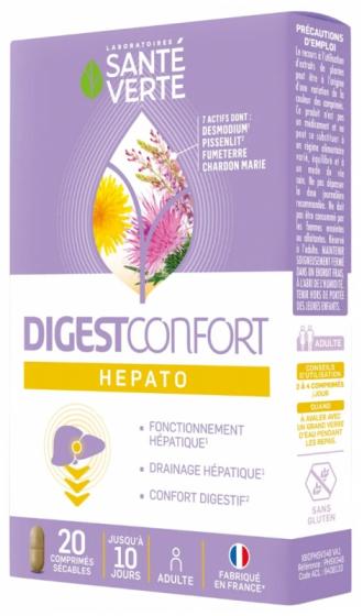 DigestConfort Hepato Santé verte - boîte de 20 comprimés