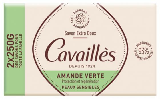 Savon surgras extra-doux amande verte Rogé Cavaillès - lot de 2 pains de 250g