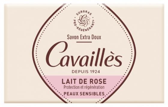Savon surgras extra-doux lait de rose Rogé Cavaillès - pain de 150 g