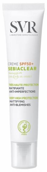 Sebiaclear crème SPF 50 haute protection SVR - tube de 40 ml