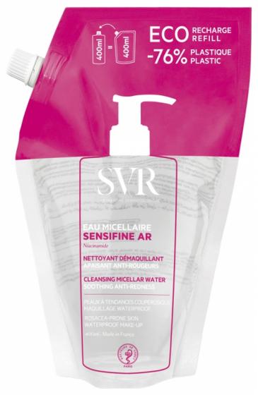Sensifine AR eau micellaire peaux sensibles à rougeurs SVR - éco-recharge de 400ml