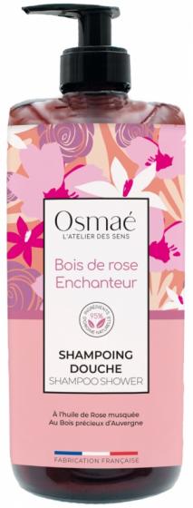 Shampoing douche Bois de rose enchanteur Osmaé - flacon-pompe de 1L