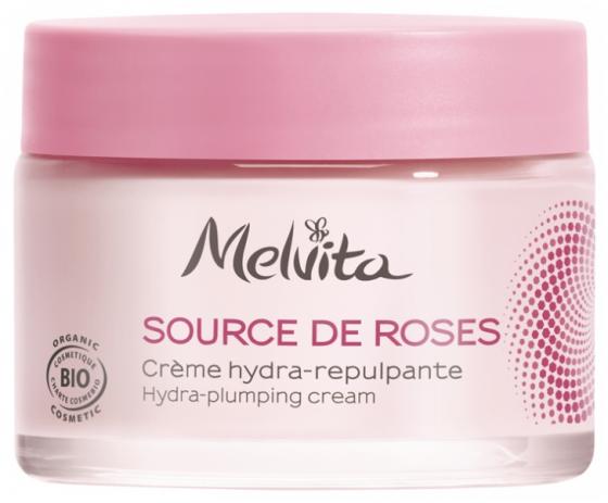 Source de Roses Crème hydra-repulpante bio Melvita - pot de 50 ml