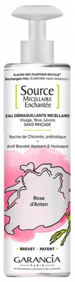 Source micellaire enchantée Eau démaquillante rose d'antan Garancia - flacon pompe de 400ml