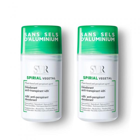 Spirial déodorant anti-transpirant SVR - lot de 2 roll-on de 50 ml