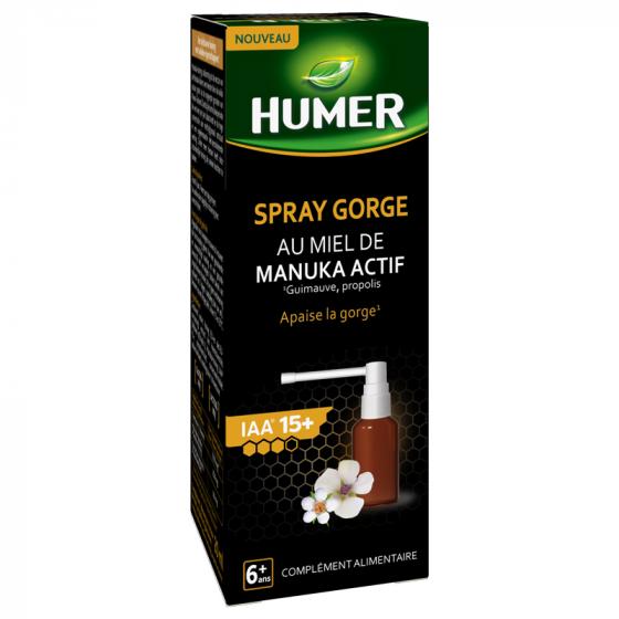 Spray gorge miel de Manuka IAA 15+ Humer - spray de 20ml