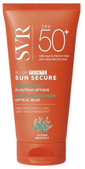 Sun Secure Blur Crème mousse flouteur optique SPF 50 teinté SVR - tube de 50 ml