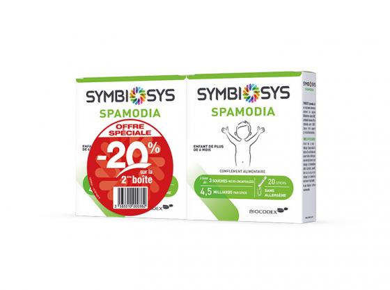 Symbiosys spamodia Biocodex - lot de 2 boites de 20 sticks