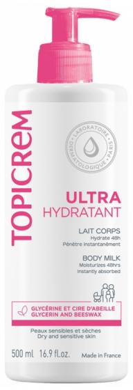 Ultra-Hydratant Lait corps Topicrem - flacon-pompe de 500 ml