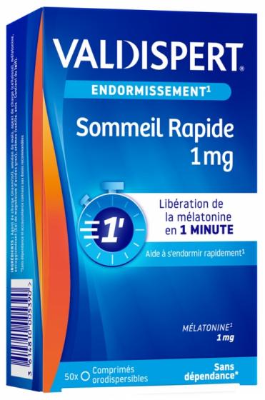 Sommeil rapide 1 mg Valdispert - boîte de 50 comprimés orodispersibles