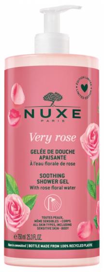 Very rose Gelée de douche apaisante Nuxe - flacon-pompe de 750 ml