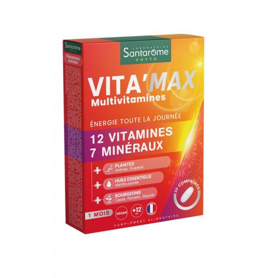 Vita'max multivitamines Santarome - boîte de 30 comprimés