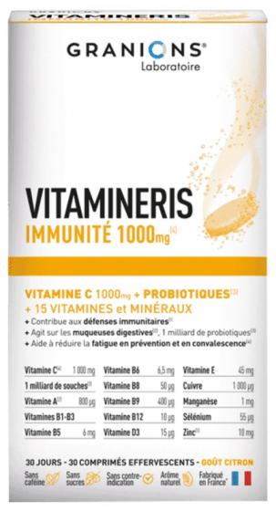Vitamineris Immunité 1000 mg Granions - boîte de 30 comprimés effervescents