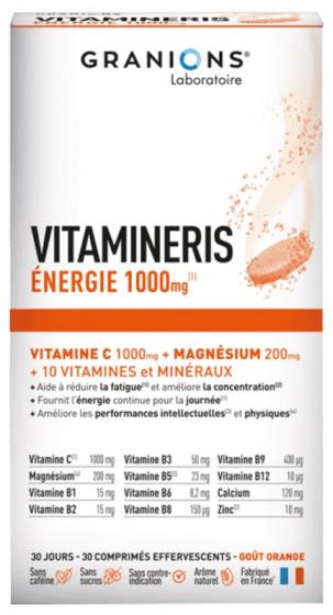 Vitamineris Énergie 1000 mg Granions - boîte de 30 comprimés effervescents
