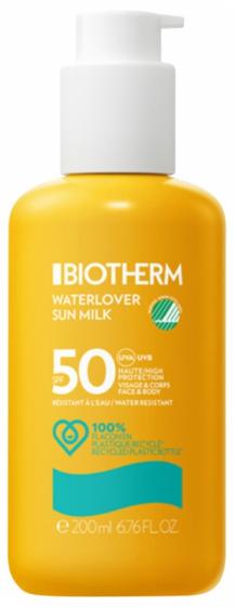 Waterlover Sun Milk SPF50 Biotherm - flacon-pompe de 200 ml