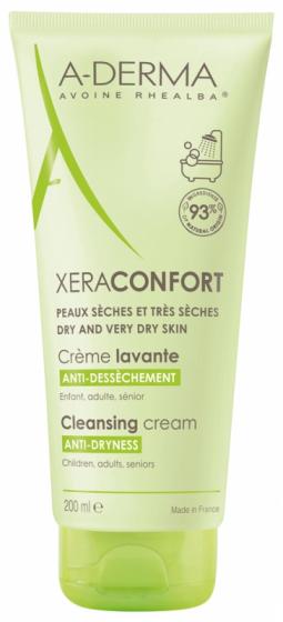 XeraConfort Crème Lavante Anti-Dessèchement A-Derma - tube de 200 ml
