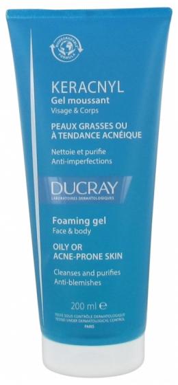 Keracnyl gel moussant visage et corps Ducray - tube de 200 ml