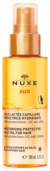 Huile lactée capillaire protectrice hydratante Nuxe sun - spray de 100 ml