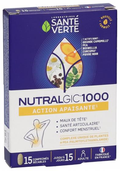 Nutralgic 1000 action apaisante Santé verte - 15 comprimés