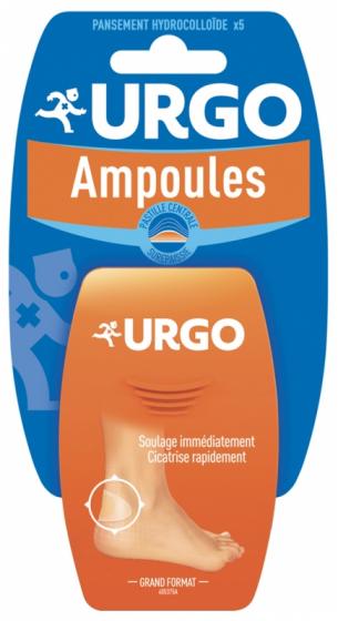 Pansements ampoules talon grand format Urgo - 5 pansements hydrocolloïdes
