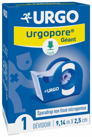 Urgopore géant Sparadrap non tissé microporeux Urgo - 1 déversoir 9,14 m x 2,5 cm