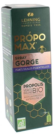 Propomax spray gorge fort/huiles essentielles propolis Lehning - spray de 30ml