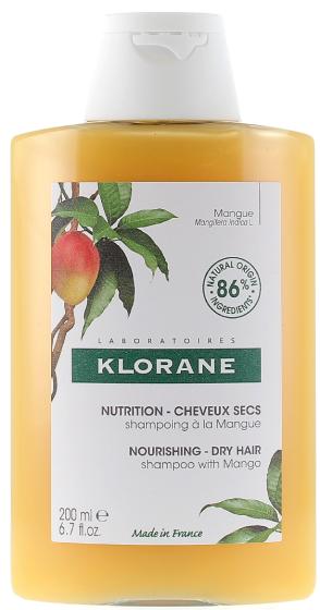Shampoing nutrition à la mangue pour cheveux secs Klorane - flacon de 200ml