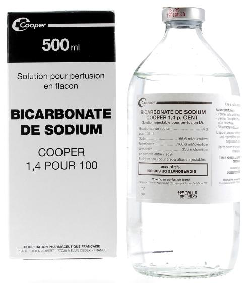 Bicarbonate de sodium 1,4% Cooper - flacon de 500ml