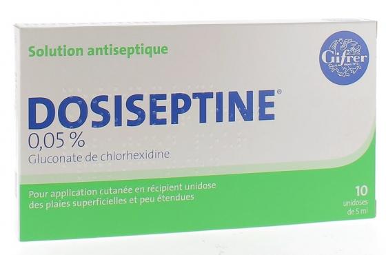 Dosiseptine 0,05 % - boîte de 10 unidoses de 5 ml