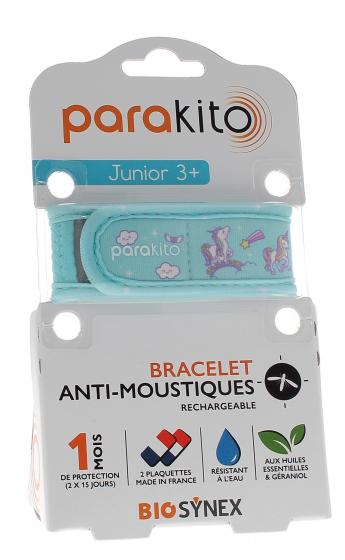 Bracelet anti-moustiques rechargeable junior Licorne Para Kito - 1 bracelet + 2 recharges