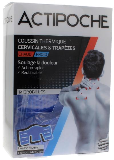 Actipoche cervicale et trapèzes microbilles coussin thermique chaud/ froid Cooper - 1 coussin 24x40 cm
