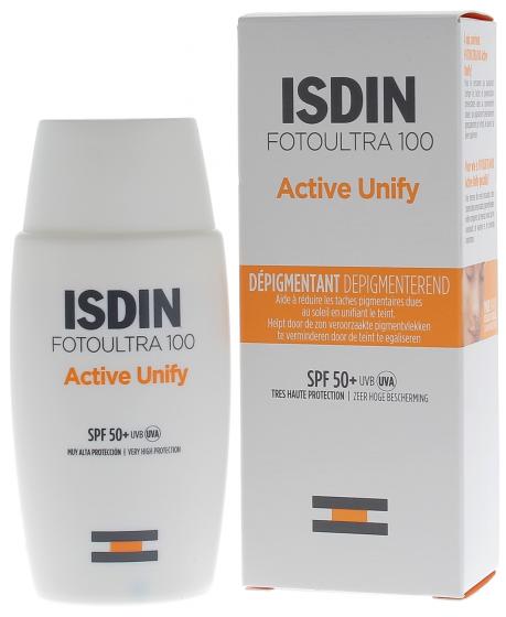 Active Unify dépigmentant SPF50+ Foto Ultra 100 Isdin - flacon de 50ml