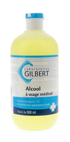 Alcool à usage médical à 70° Gilbert - flacon de 500 ml