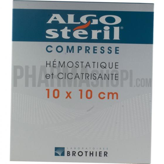 Algostéril compresse hémostatique et cicatrisante - boite de 16 compresses de 10 x 10 cm